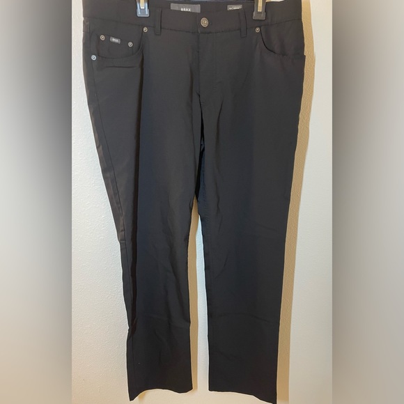 Brax Feel Good Black Virgin Wool Fancy Style Cooper Regular Fit Men’s Size 40x32 - Picture 3 of 8